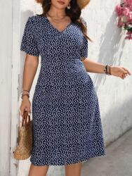 Shein FC23120 Shein Ruha MIDI Virágmintás V-nyakkivágással Boho (51) 50