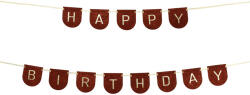  Felt Banner Happy Birthday Boy, Brown, 3m (GRLF2)