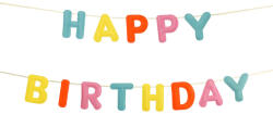  Felt Banner Happy Birthday Rainbow Letters, 3m (GRLF1)