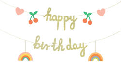 Banner Happy Birthday, mix, 100x18 cm (GRL118)