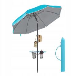 SONGMICS Strand- és kerti napernyő 2 pohártartóval és dönthető funkcióval (GPU0080Q01)