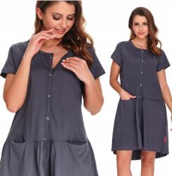 Doctor Nap Kismama szoptatós ing Doctor Nap cipzáras grafit M-es méret (9445)