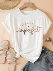 Shein FC26304 Shein Fehér Nyomott Mintás Póló (51) S