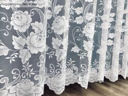 fuggonyoutlet Rózsa, fehér, 150x155 cm