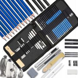 Malatec Professzionális Rajzoló Ceruza Készlet 32in1 Ceruza Tok (PROFESJONALNY ZESTAW OŁÓWKÓW DO SZKICOWANIA)