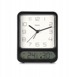 Hama Pag, ébresztőóra levegő hőmérséklet és páratartalom kijelzővel, csendes működés, fekete (222223)
