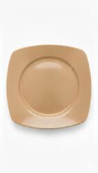  Farfurie intinsa din ceramica, patrata 24 cm, somon, pentru servire masa (0708105946)