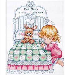 Coricamo Hímzőkészlet Keresztszemes hímzés Egy kislány éjszakai imája