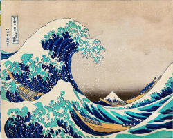 Figured Art Set pictura pe numere, cu sasiu, Marele val de la Kanagawa - Katsushika Hokusai , 40x50 cm (FA10121-Y)