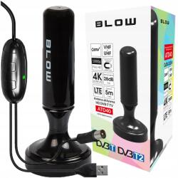 BLOW Erős Aktív Szoba Antenna DVBT2 Tv Fhd 4K MUX-8 Lte Erősítő Mágnes (21-040#)