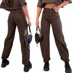 M. Sara Női farmer nadrág Balloon magas derekú barna Csokoládé