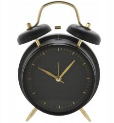 Koopman Elegáns Asztali óra Ébresztőóra fekete-arany Retro Analóg Karóra 16 cm (C37568630)