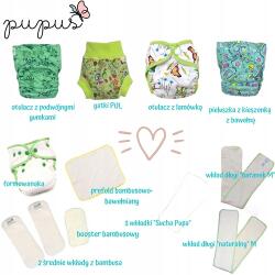 Pupus Közepes Méretű Mosható Pelenka Szett 5-16kg (5900949542553)