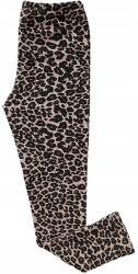 Revaj Lábszárvédő leggings print barna leopárdmintás pamut slim iskola Revaj 80