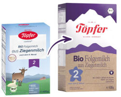 Topfer Lapte praf de capra Bio formula 2, 400g, Topfer