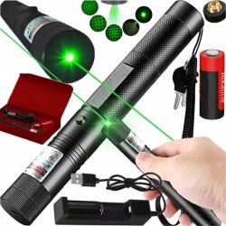 Usbepower Lézermutató Zöld Usb Erős Nagy Hatótávolság Akkumulátoros (WSKAŹNIK LASEROWY POINTER LASER ZIELONY)
