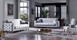  Set 3+2+1 Melissa Catifea Lada Depozitare Gri (C2563-9650) Canapea