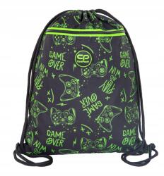 COOLPACK tornazsák/hátizsák fiúknak, Game Night mintával cipőknek, testneveléshez (F070711 VERT)