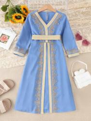 Shein LC34225 Shein Hímzett Lány Ruha (51) 110