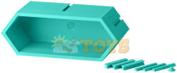 3D-DIY Display mașinuțe 1: 64 hexagonală HEX64 - albastru cyan (Hot Wheels - Matchbox - majorette) (HEX64)