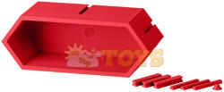 3D-DIY Display mașinuțe 1: 64 hexagonală HEX64 - roșu (Hot Wheels - Matchbox - majorette) (HEX64)