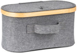 G21 Tárolódoboz G21 30 x 15 x 15 cm, bambusz fedéllel, szürke (UBG21BAM004G) - multimaxshop