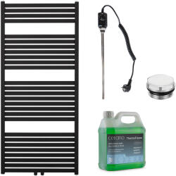 Cerano - Vincenzo fürdőszobai elektromos radiátor szett - 600W - matt fekete - 1330x600 mm - cerano - 141 877 Ft