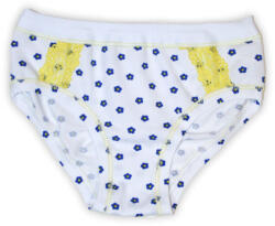 Global Licence Srl Pamut lányka bugyi - Pamutdzsörzé - virágos - fehér - 116