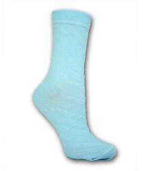 Global Licence Srl Női zokni - pamut bokazokni - 39-42 - világoskék fémszállal átszőtt - Evidence