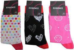 Global Licence Srl Női pamut zokni - 3 pár - mintás - rózsaszín-fekete-fehér - 39-42 - Evidence