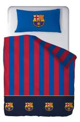 Global Licence Srl FC BARCELONA Ágynemű szett, ágytakaró 210x270 + gumis lepedő 135x200+28 + párnahuzat 45x155