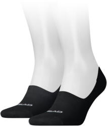 Global Licence Srl Head footie unisex légáteresztő titokzokni 2pár/csomag - pamut titokzokni - fekete - 39-42