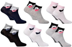 Global Licence Srl Lotto pamut női rövid állású zokni - 3 pár/csomag - fehér-fekete-szürke - 36-41