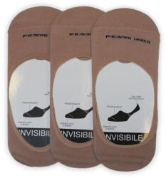 Global Licence Srl Pezzini unisex szilikonos titokzokni - 3 pár/csomag - pamut titokzokni - beige - 35-37
