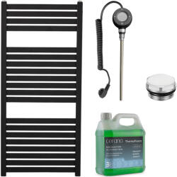 Cerano - Vincenzo fürdőszobai elektromos radiátor szett - WIFI - 300W - matt fekete - 970x450 mm