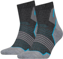 Global Licence Srl Head unisex túrazokni - félplüss talppal 2 pár - szürke-kék - 39-42