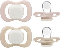 B. box Suzete din silicon 6m+, 2 buc - GLOW roz deschis/latte (300811)
