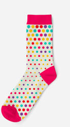 Global Licence Srl Női pamut zokni - fehér-pink - pöttyös - 39-42 - Evidence