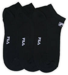 Global Licence Srl Fila unisex légáteresztő titokzokni - 3 pár/csomag - pamut titokzokni - fekete - 35-38