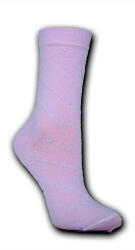 Global Licence Srl Női zokni - pamut bokazokni - 39-42 - rózsaszín fémszállal átszőtt - Evidence