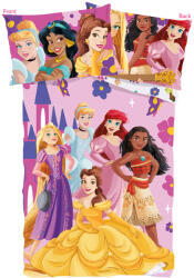 Global Licence Srl Disney Hercegnők gyerek ágyneműhuzat garnitúra 100% pamut - 100*135cm + 40x60cm - evidence