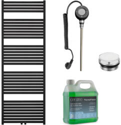 Cerano - Vincenzo fürdőszobai elektromos radiátor szett - WIFI - 900W - matt fekete - 1690x600 mm