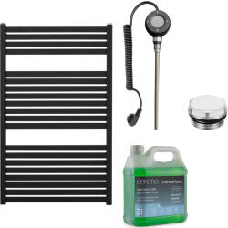 Cerano - Vincenzo fürdőszobai elektromos radiátor szett - WIFI - 300W - matt fekete - 970x600 mm