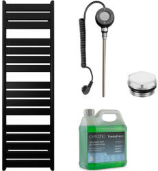 Cerano - Arturo fürdőszobai elektromos radiátor szett - WIFI - 900W - matt fekete - 1600x500 mm