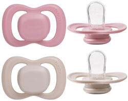 B. box Suzete din silicon 0-6m, 2 buc - roz deschis si inchis (300309)