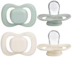 B. box Suzete din silicon 6m+, 2 buc - gri-verde/vanilie (300410)