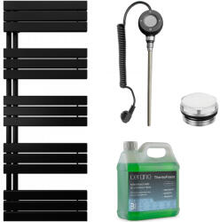 Cerano - Theo fürdőszobai elektromos radiátor szett - B/J - WIFI - 900W - matt fekete - 1600x500 mm