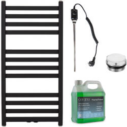 Cerano - Fulgidus fürdőszobai elektromos radiátor szett - 600W - matt fekete - 880x430 mm