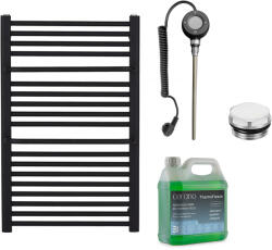 Cerano - Fürdőszobai elektromos radiátor szett Antonio - WIFI - 300W - matt fekete - 860x550 mm
