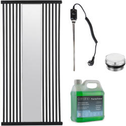 Cerano - Maximus fürdőszobai elektromos radiátor szett - 600W - matt fekete - 1510x740 mm